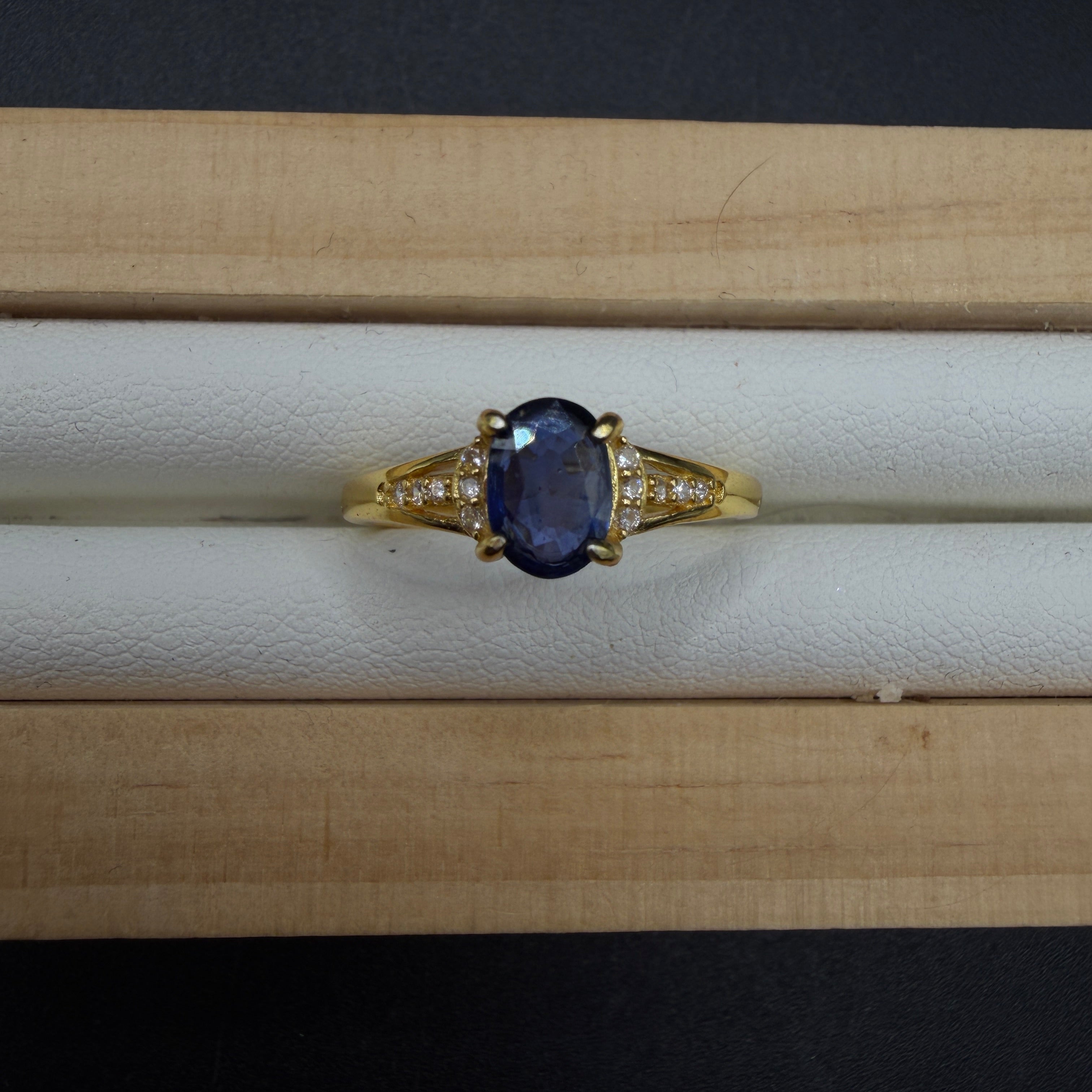 Sapphire S925 Adjustable Ring