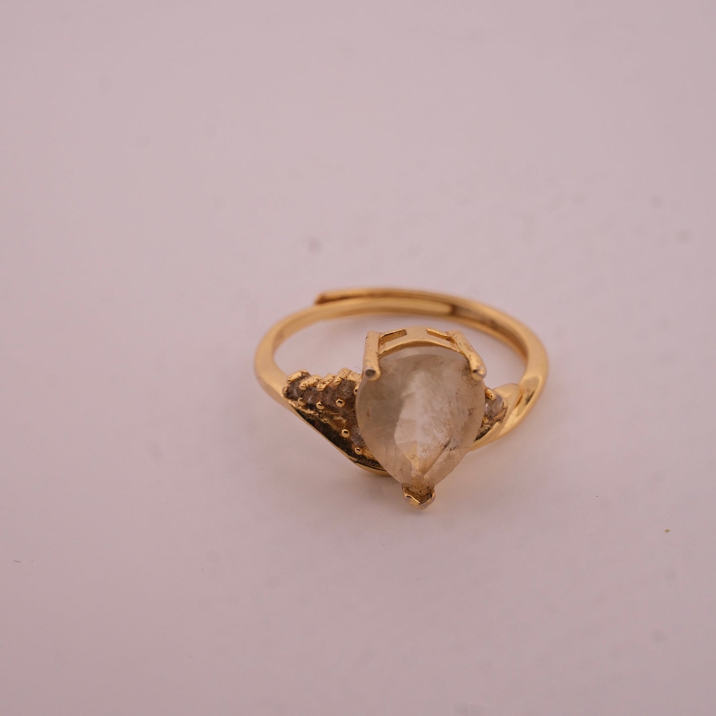Amethyst and Peridot S925 Adjustable Ring
