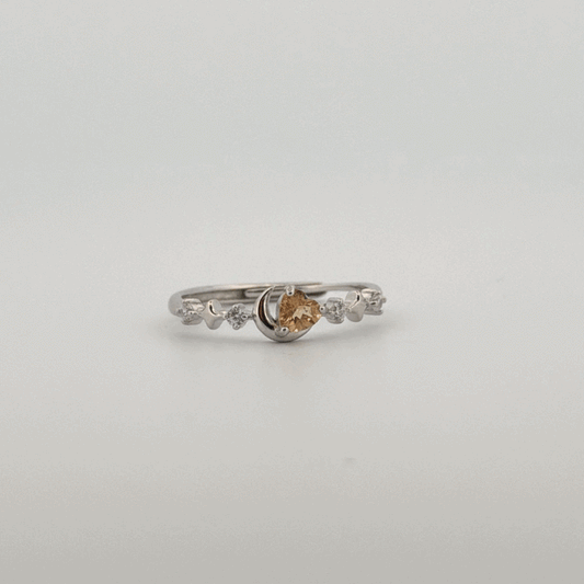 Citrine S925 Adjustable Ring