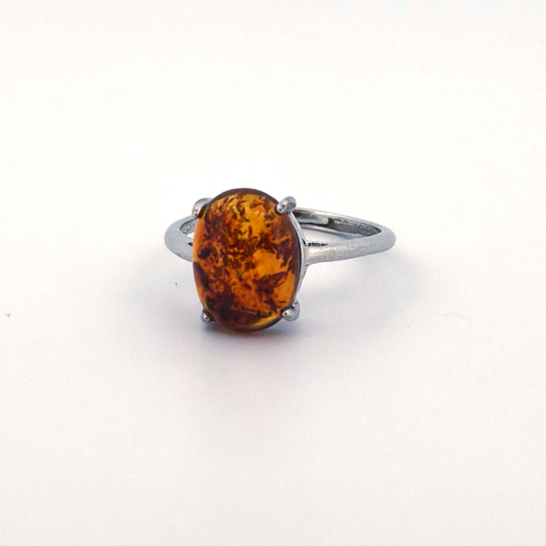 Amber S925 Adjustable Ring