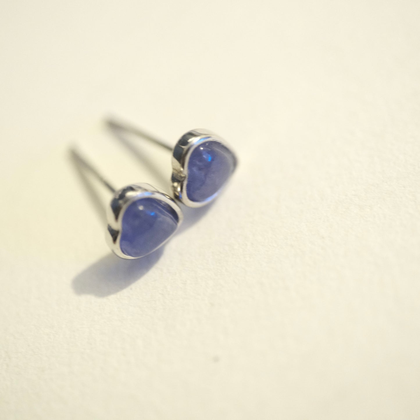 Labradorite Heart S925 Stud Earrings