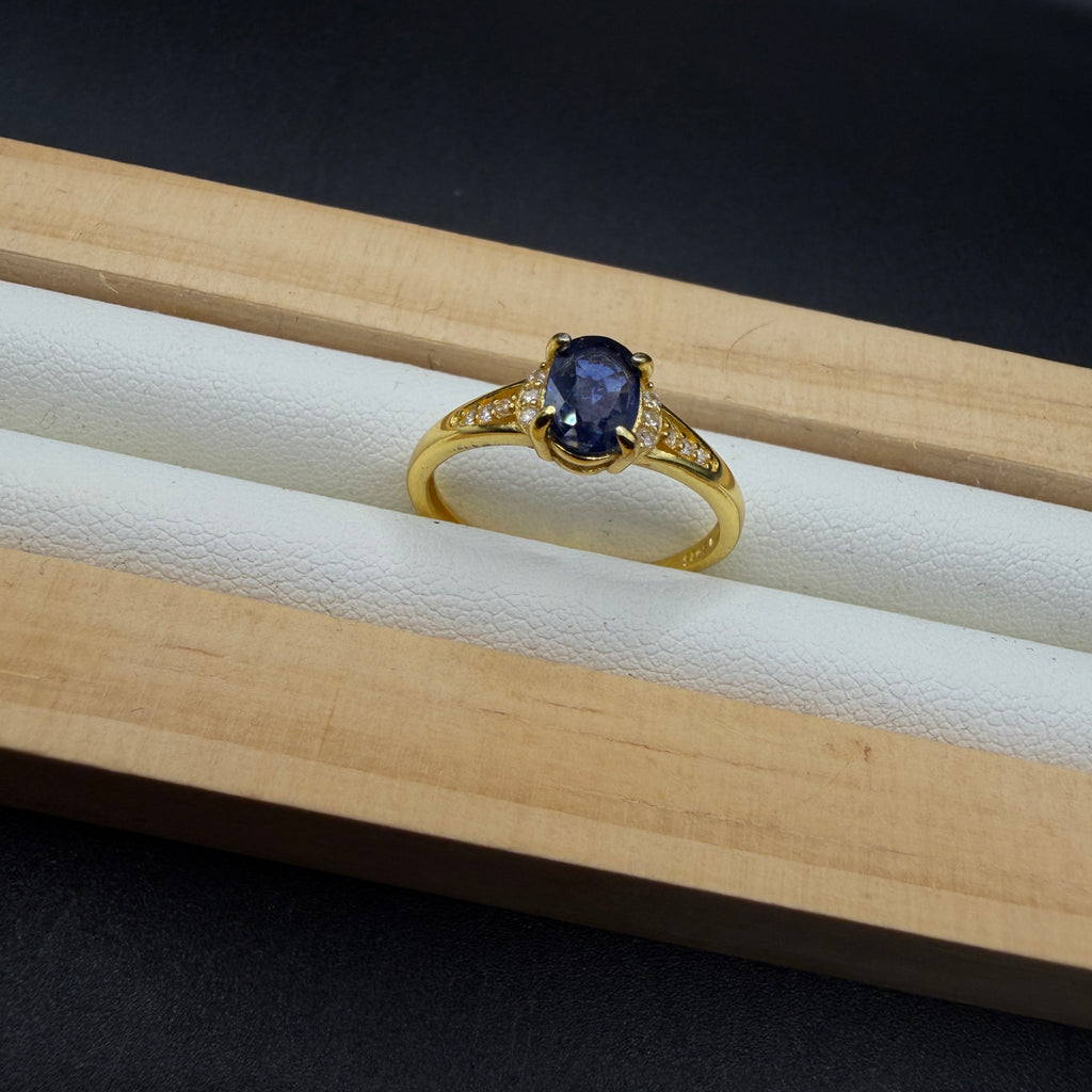 Sapphire S925 Adjustable Ring