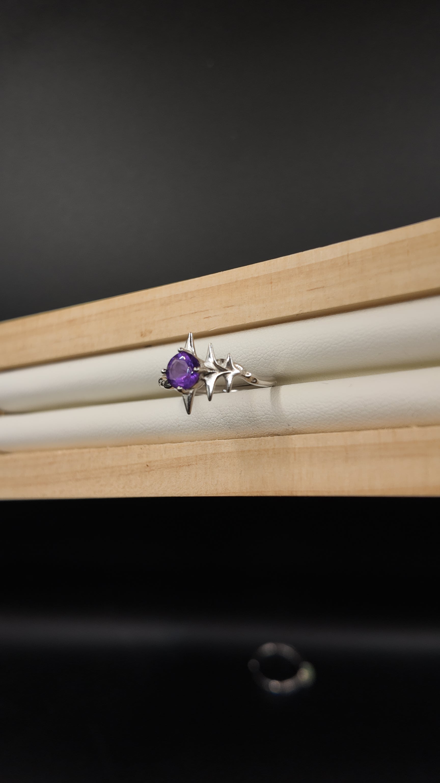 Amethyst Star S925 Adjustable Ring