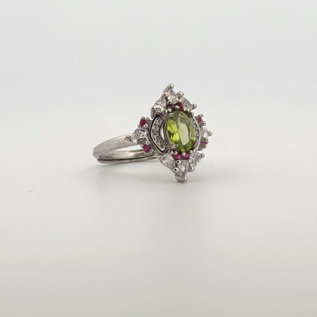 Peridot S925 Adjustable Ring