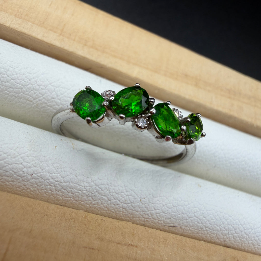 Diopside S925 Adjustable Ring