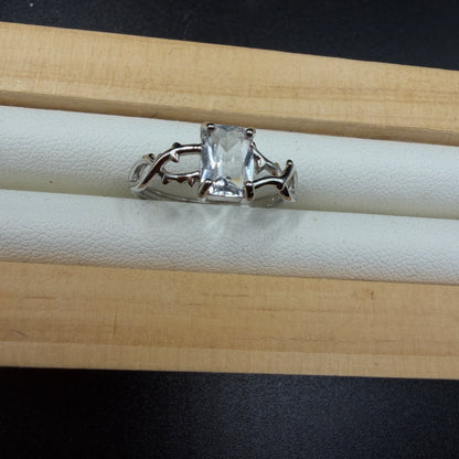 Clear Quartz S925 Adjustable Ring
