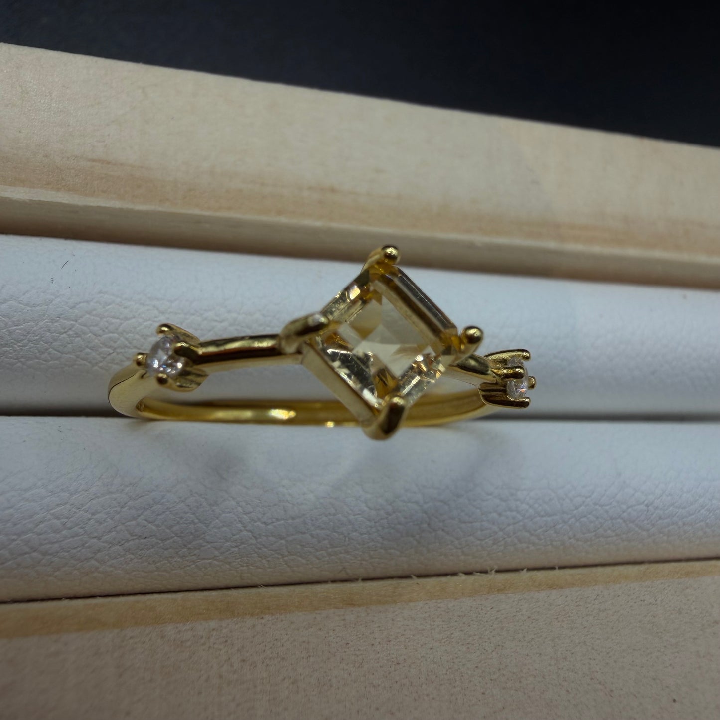 Citrine S925 Adjustable Ring