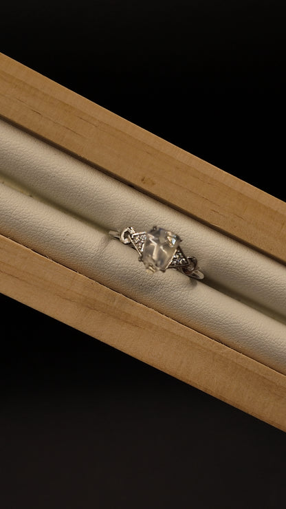 Moonstone Freeform S925 Adjustable Ring
