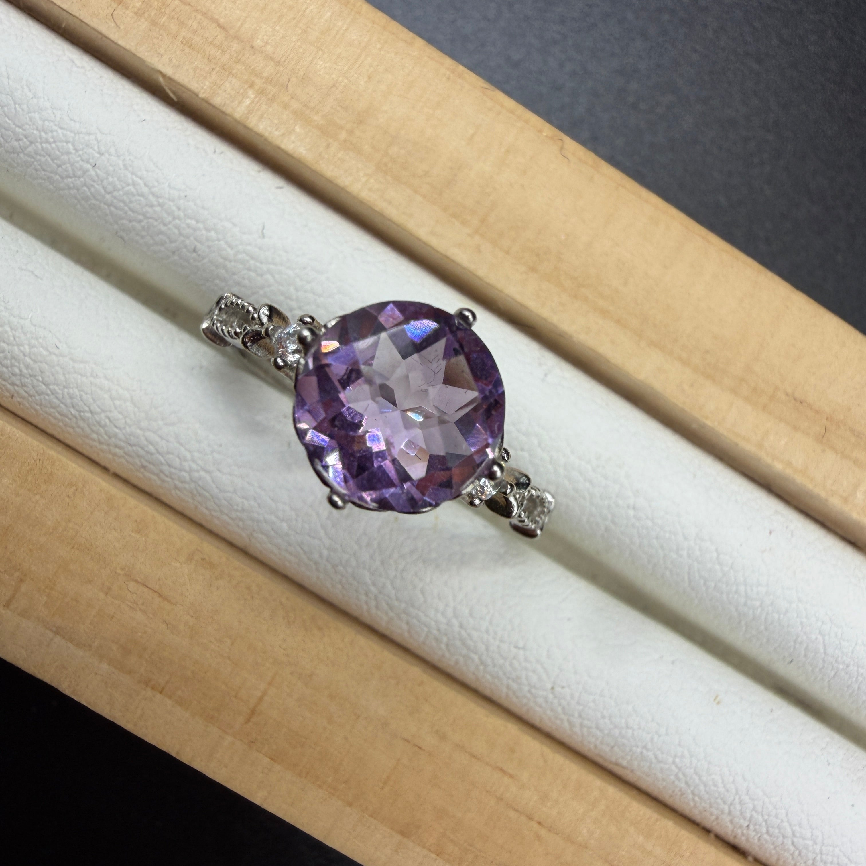 Amethyst S925 Adjustable Ring
