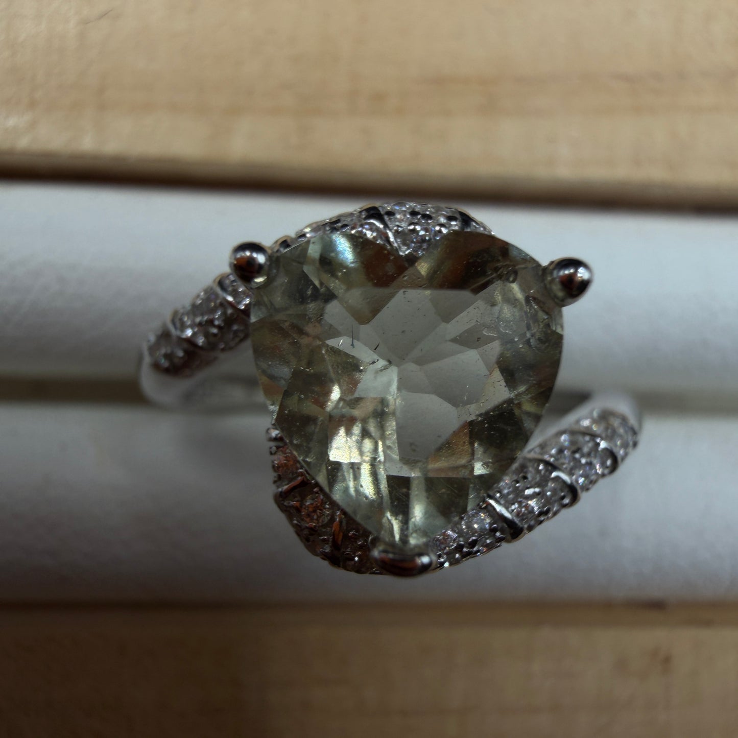 Libyan Desert Glass S925 Certified Adjustable Ring