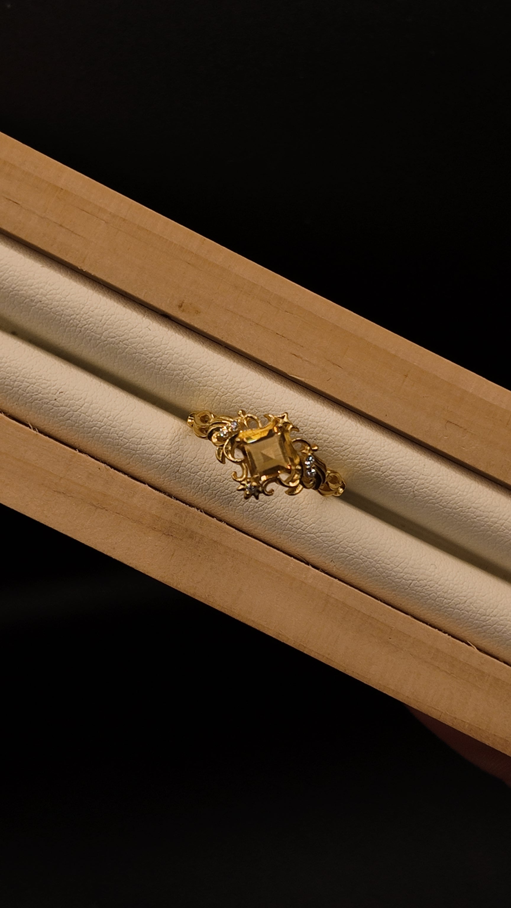 Citrine S925 Adjustable Ring