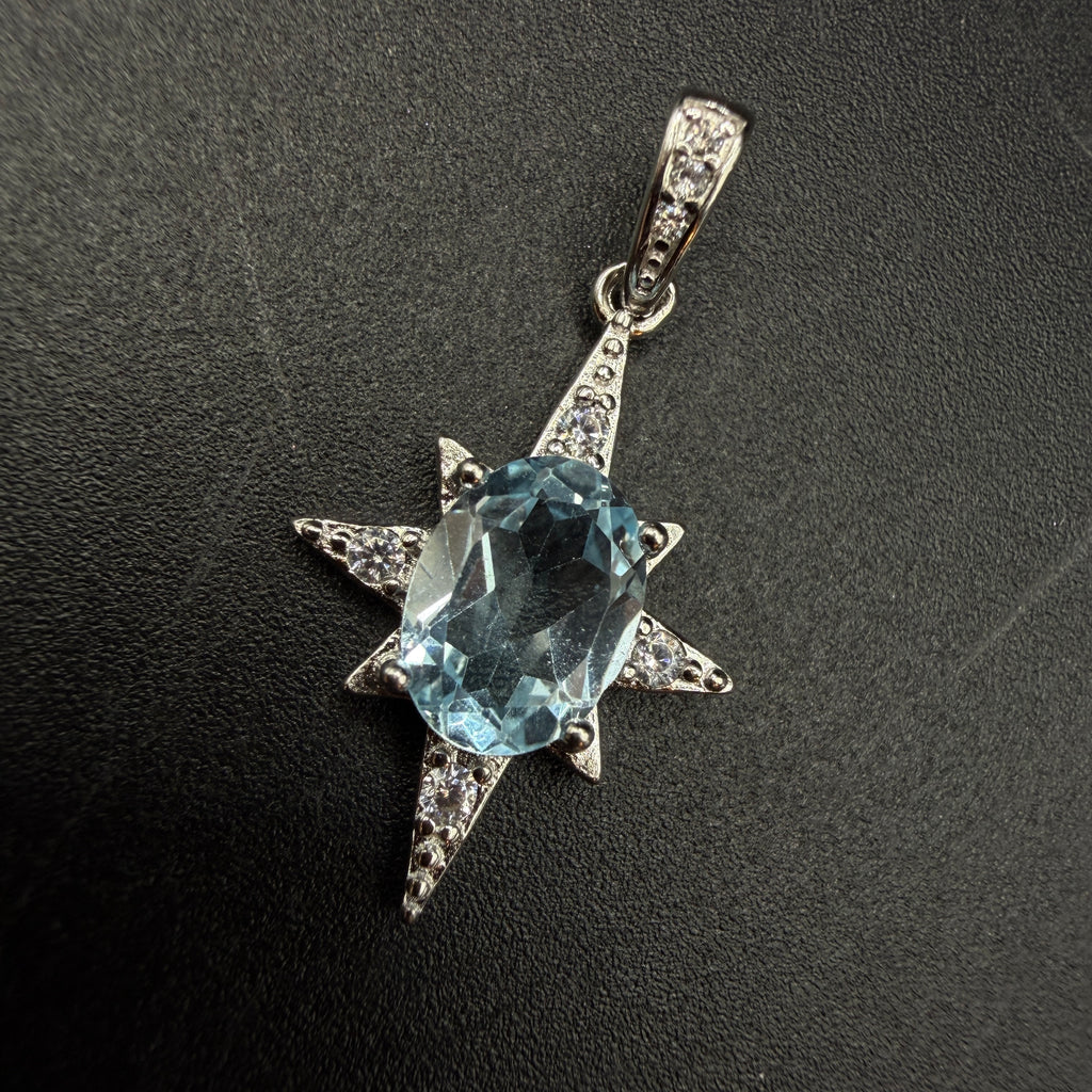 Aquamarine Star S925 Necklace