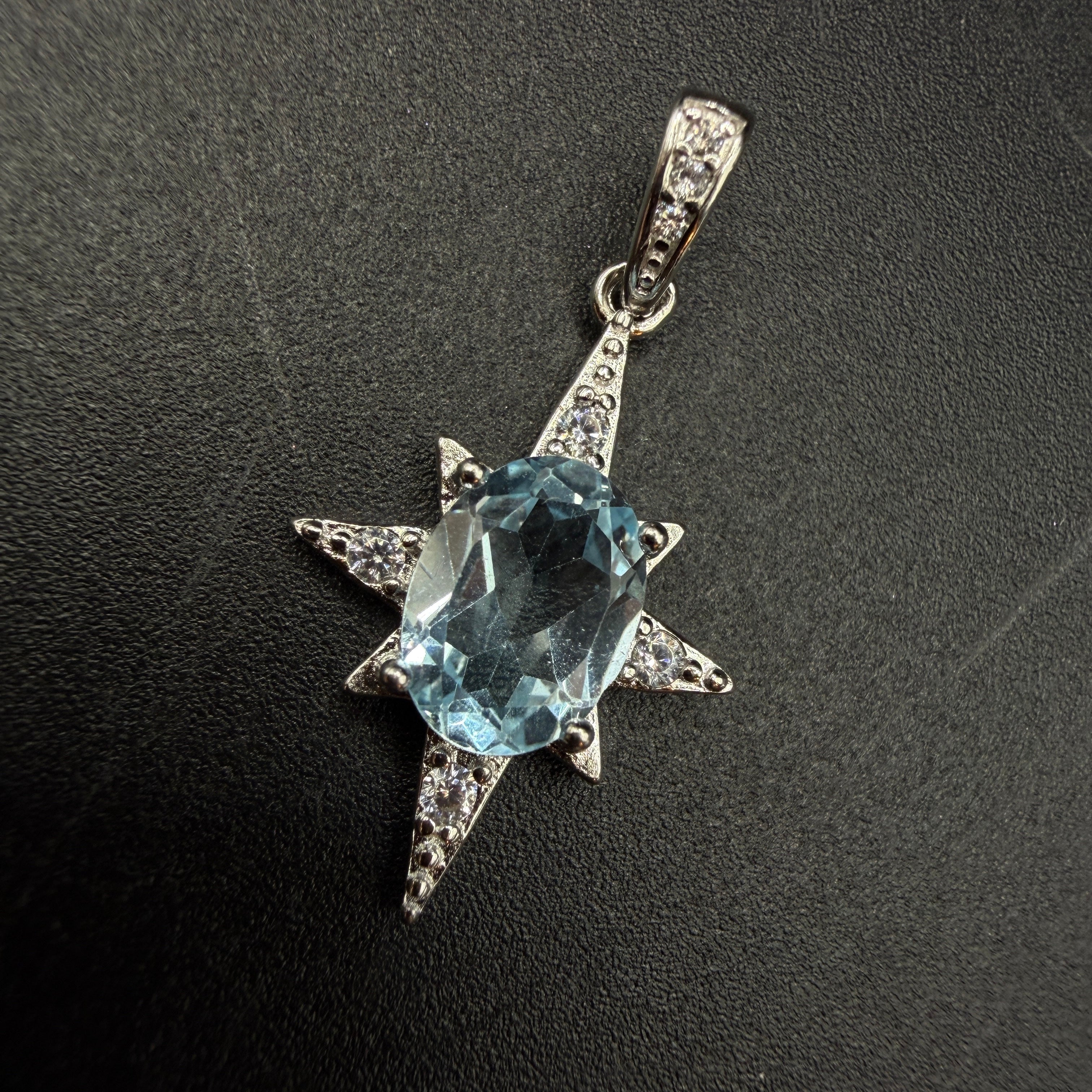 Aquamarine Star S925 Necklace