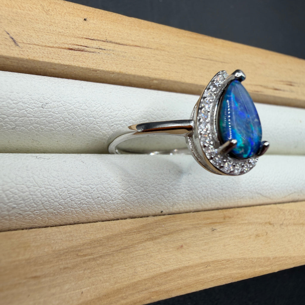 Australian Opal S925 Adjustable Ring