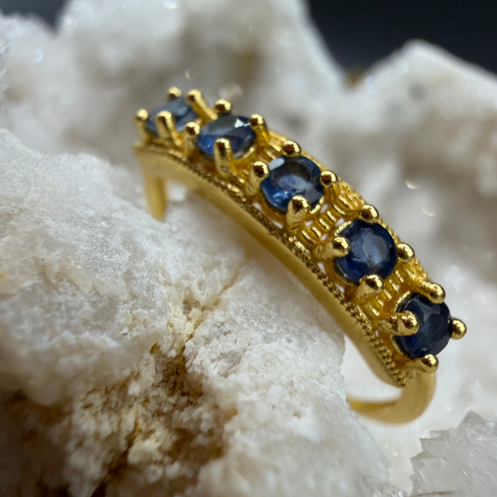 Sapphire S925 Adjustable Ring