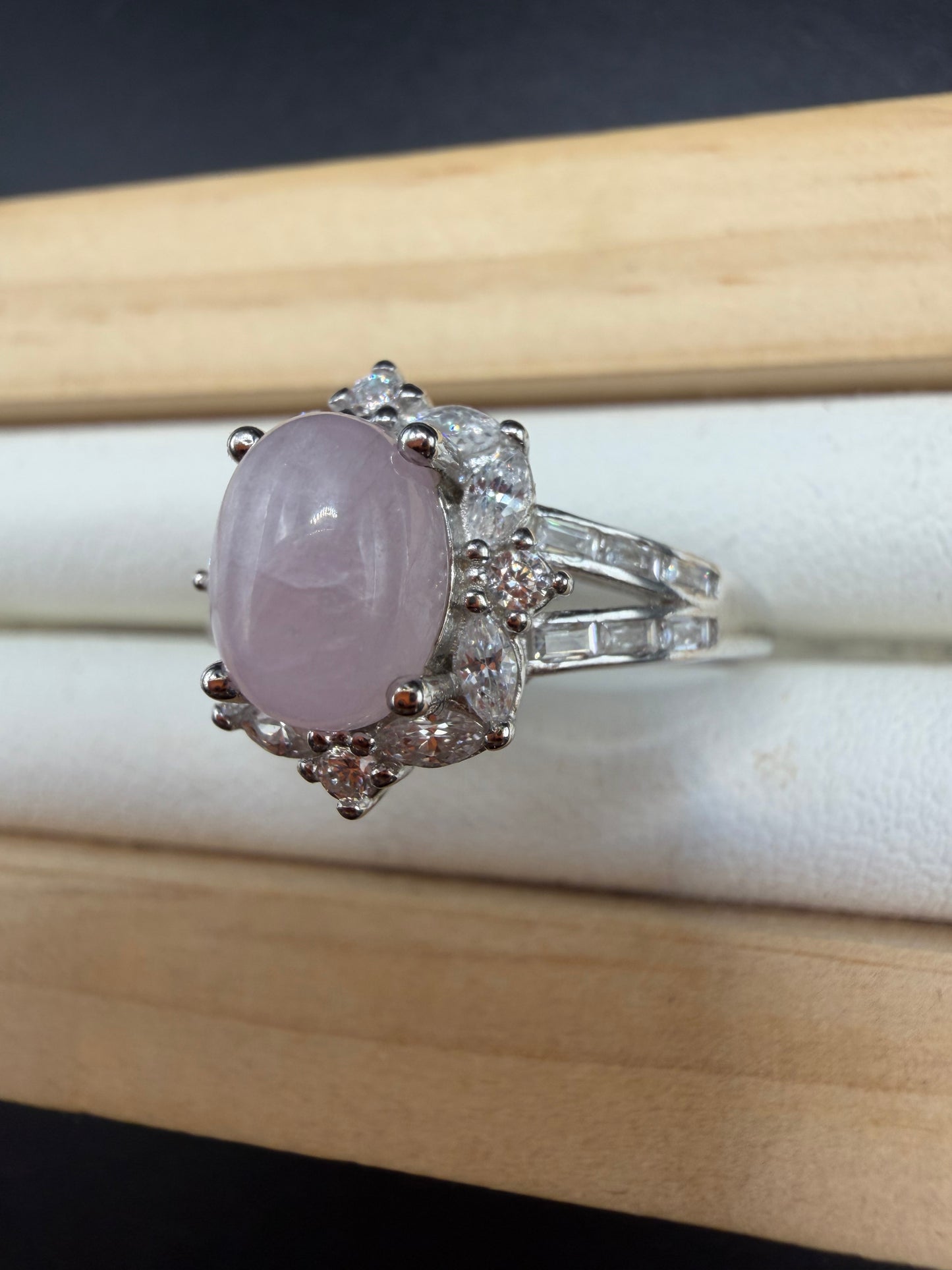 Kunzite S925 Adjustable Ring