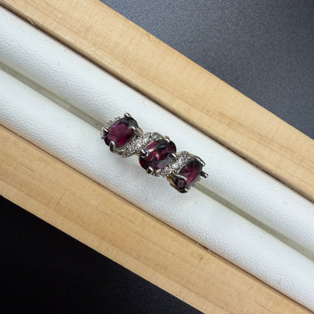 Garnet S925 Adjustable Ring