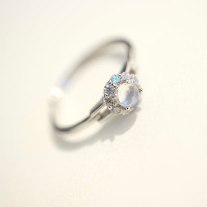 Moonstone S925 Adjustable Ring