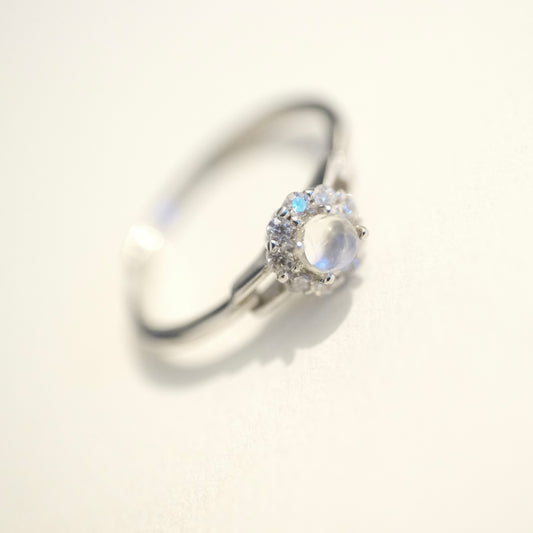 Moonstone S925 Adjustable Ring