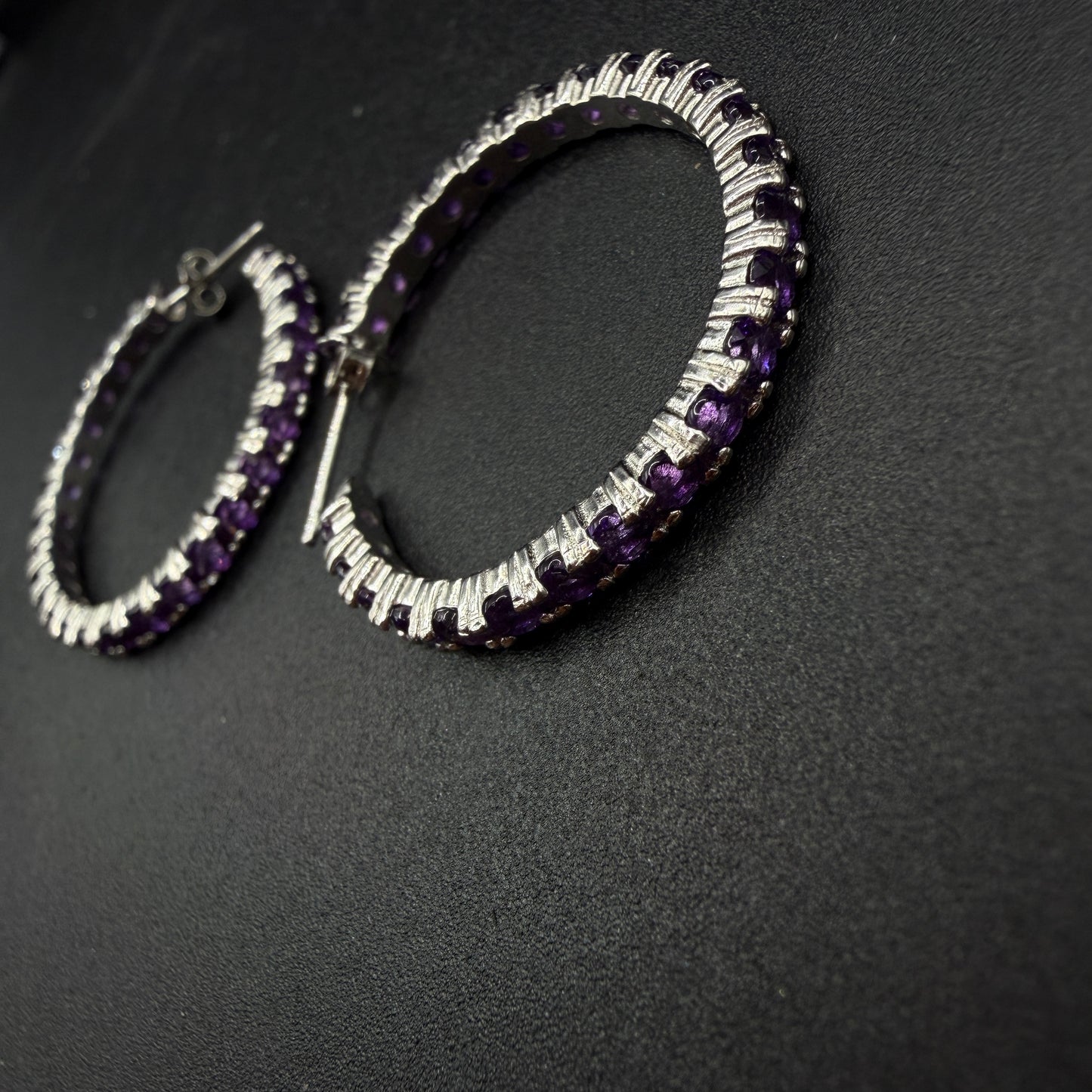 Amethyst Hoop S925 Certified Earrings
