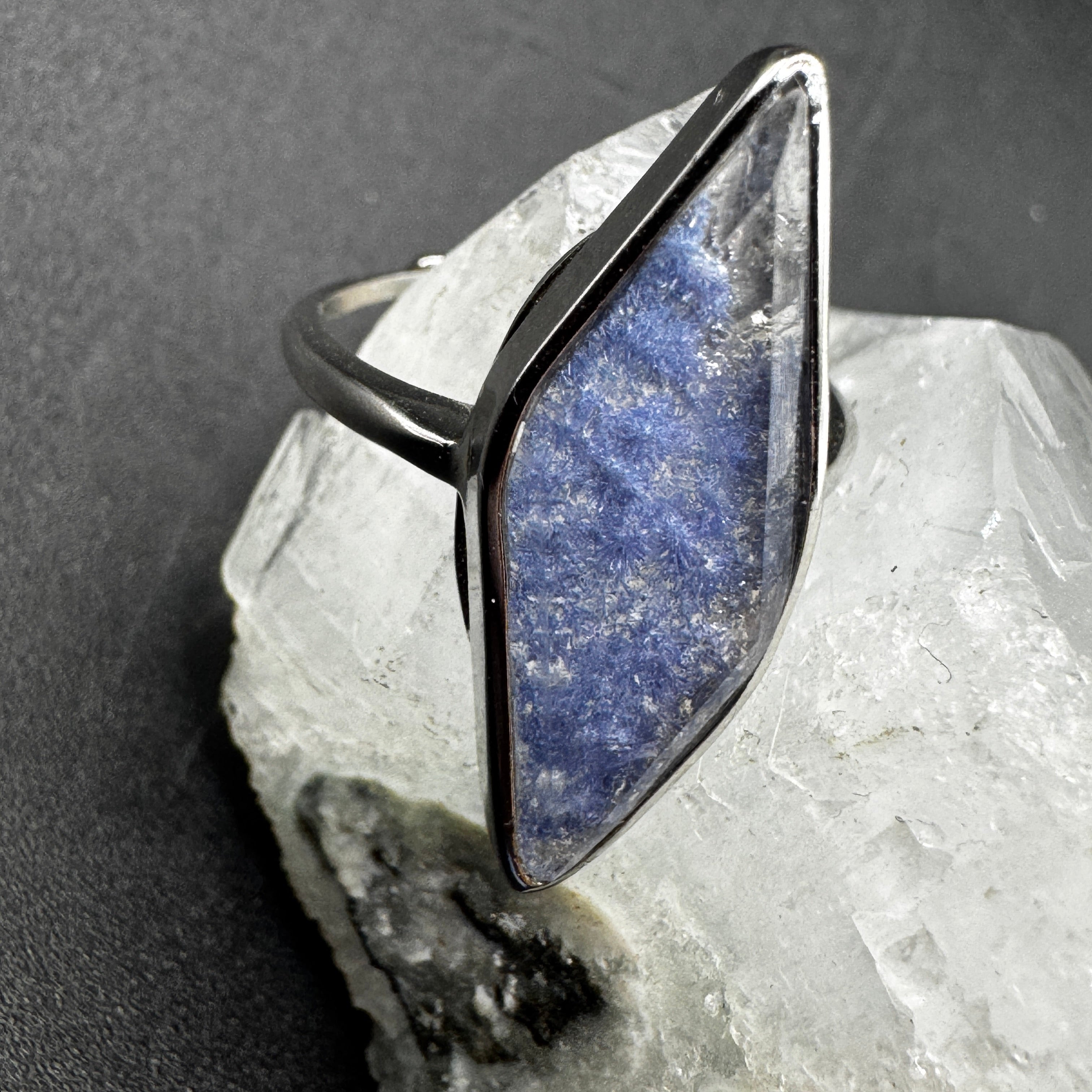 Dumortierite S925 Adjustable Certified Ring