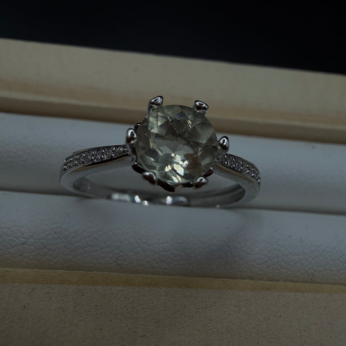 Libyan Desert Glass S925 Certified Adjustable Ring