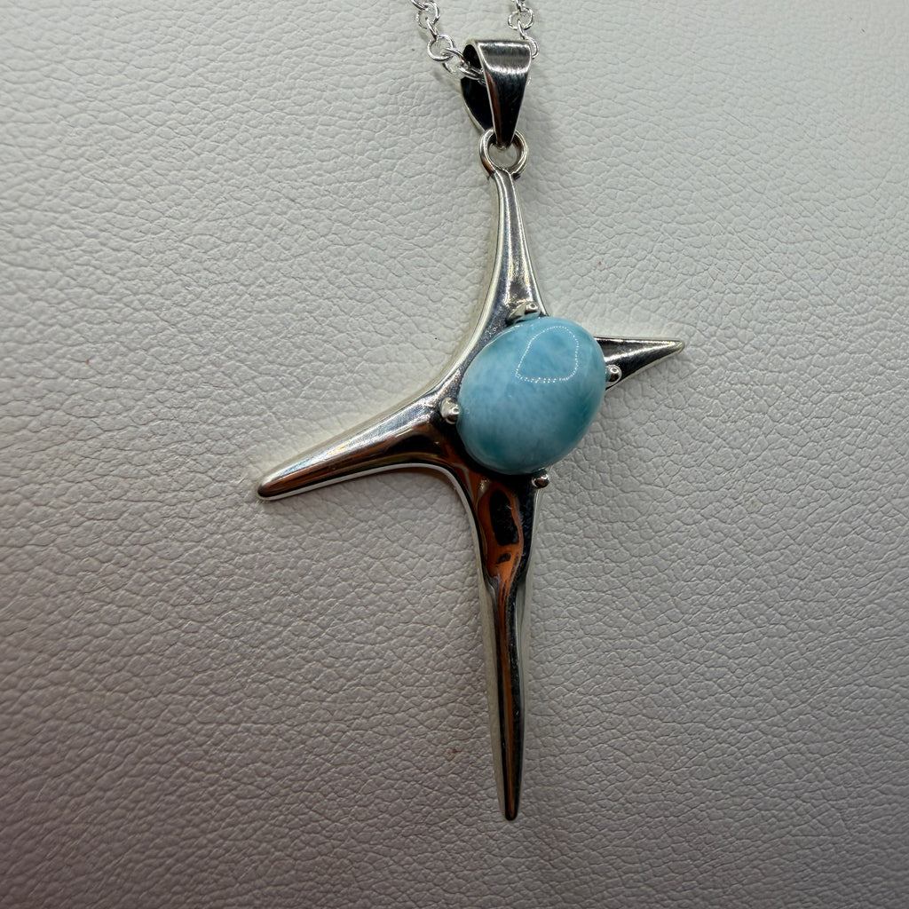 Larimar Star S925 Necklace