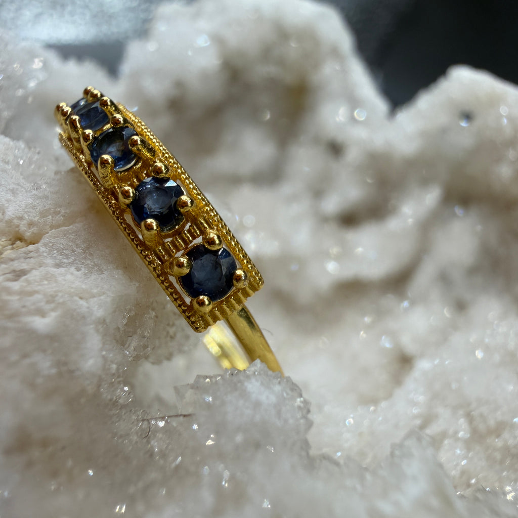 Sapphire S925 Adjustable Ring