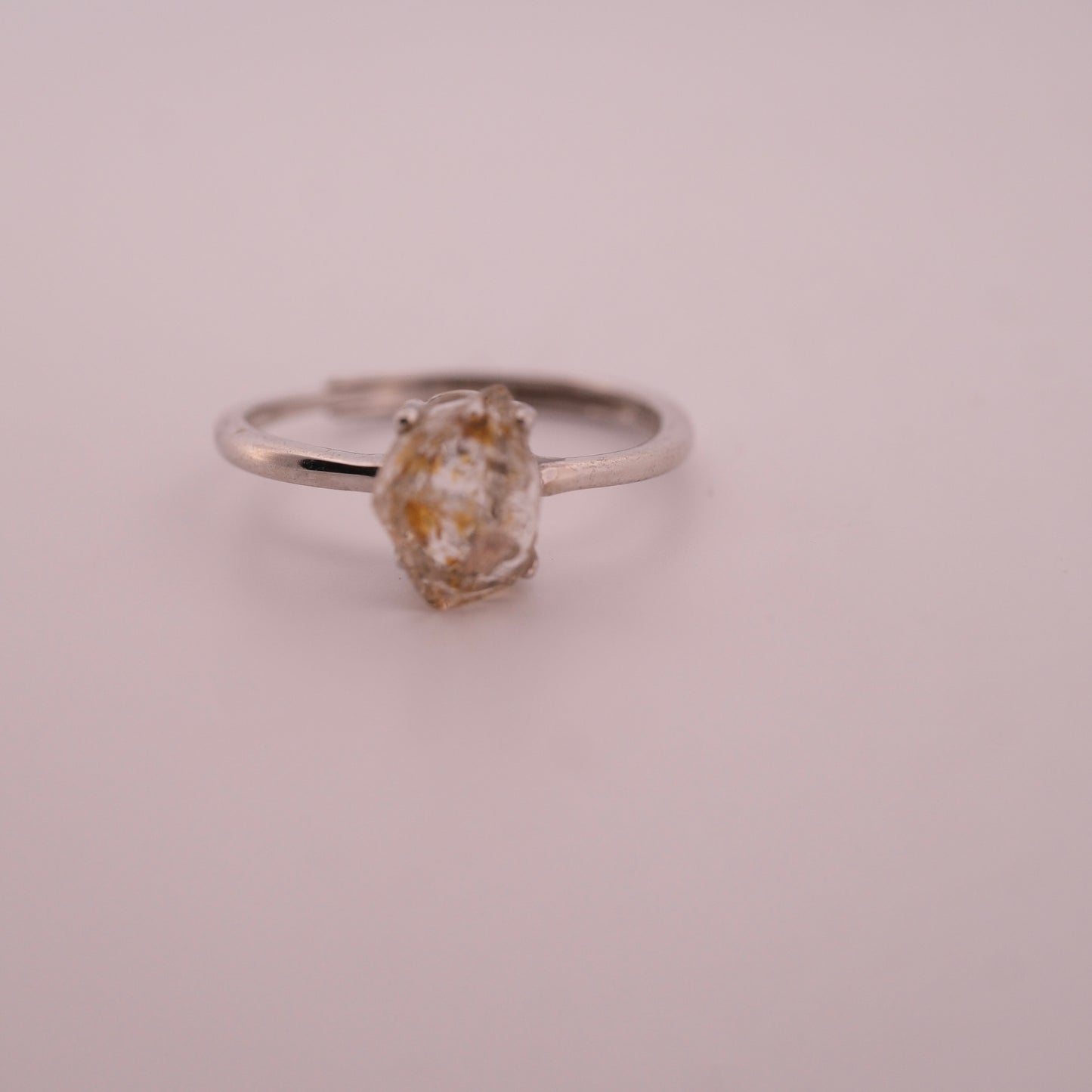 Herkimer Diamond S925 Adjustable Ring