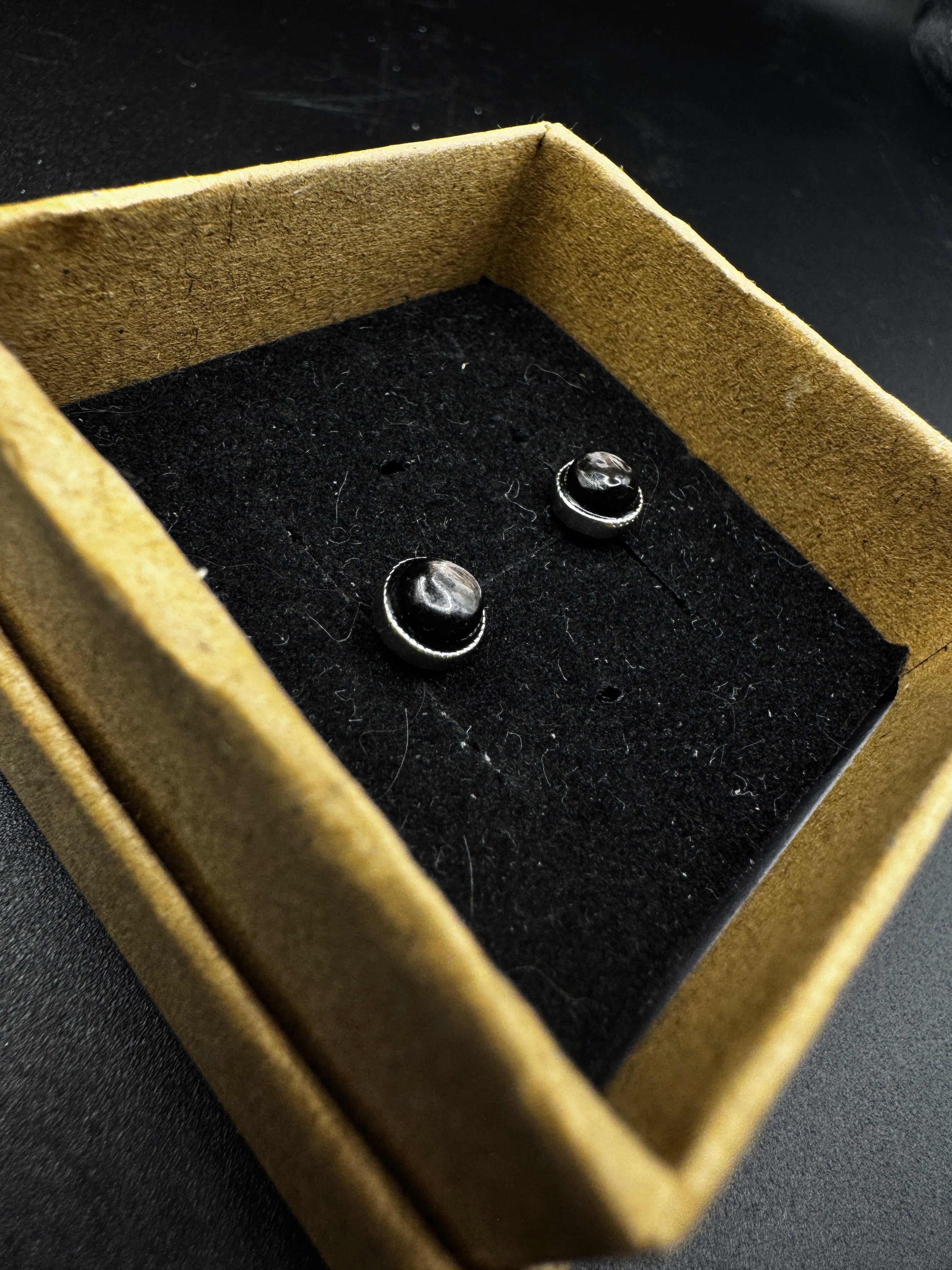 Silver Sheen Stud Earrings