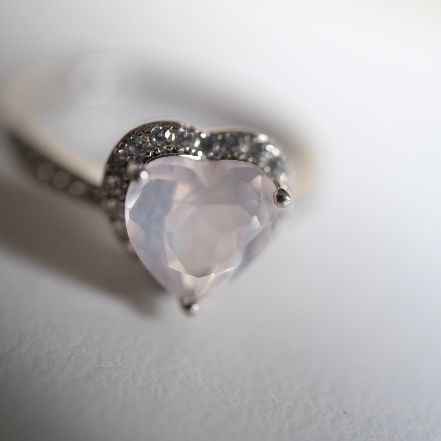 Rose Quartz S925 Adjustable Ring