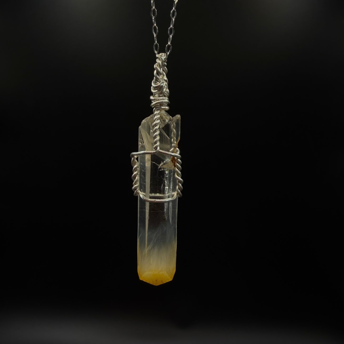 Columbian Mango Quartz Handmade S925 Necklace