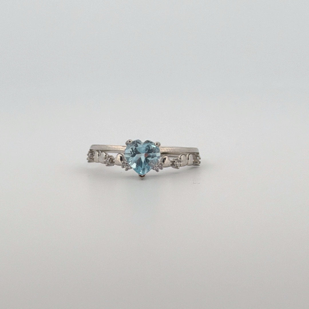 Blue Topaz S925 Adjustable Ring