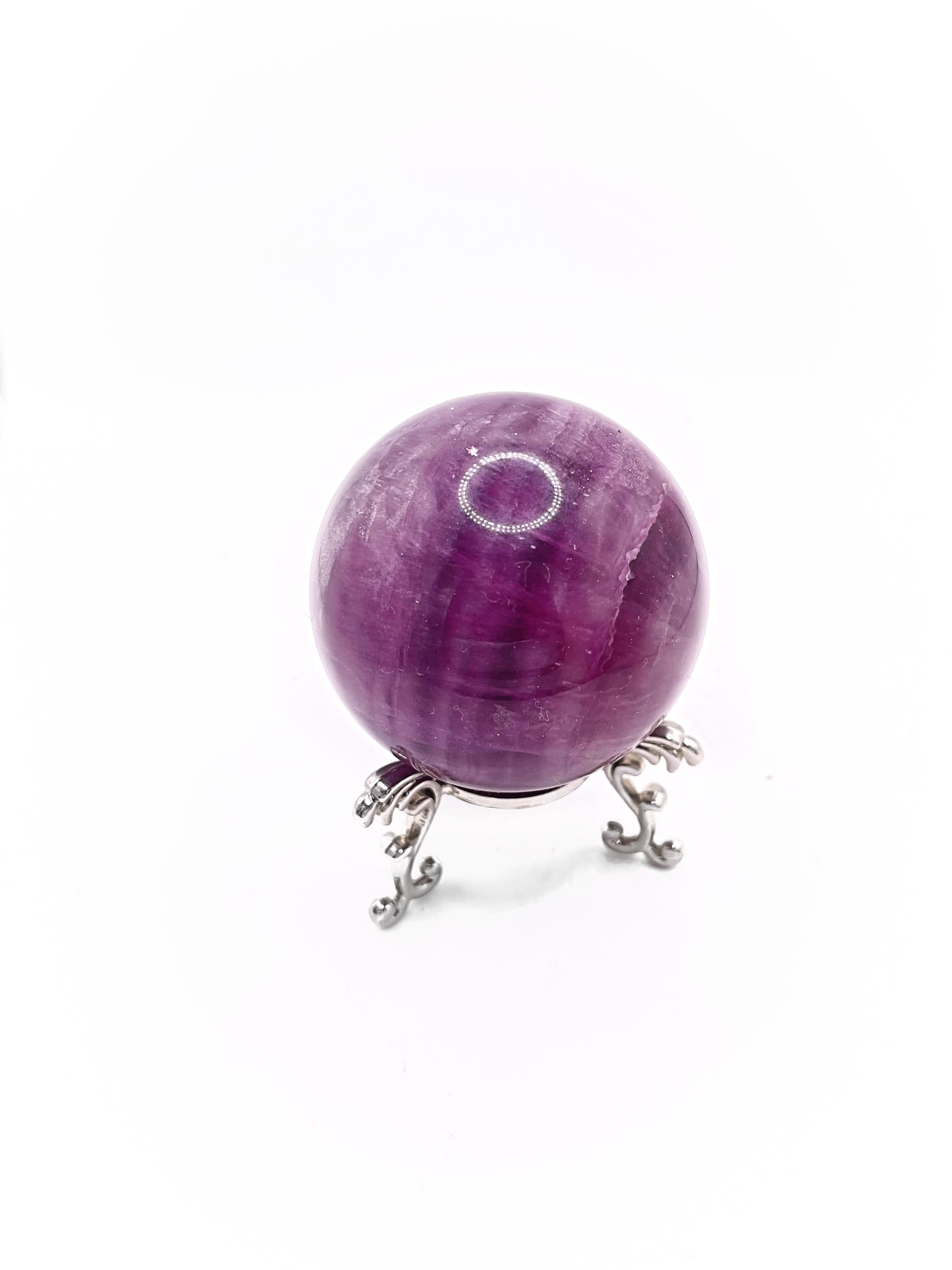 Purple Banded Fluorite Sphere