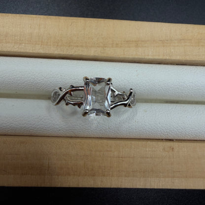 Clear Quartz S925 Adjustable Ring