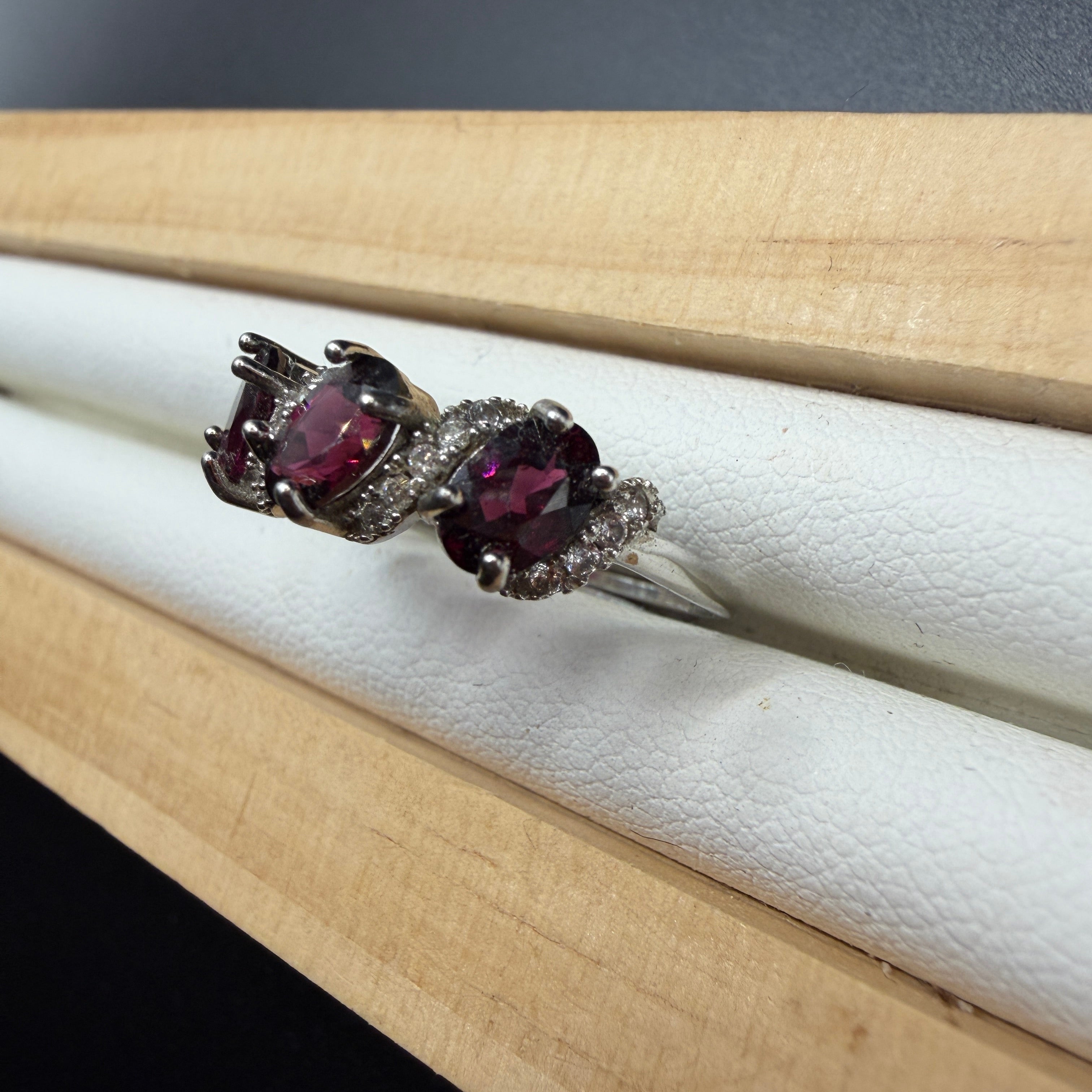 Garnet S925 Adjustable Ring
