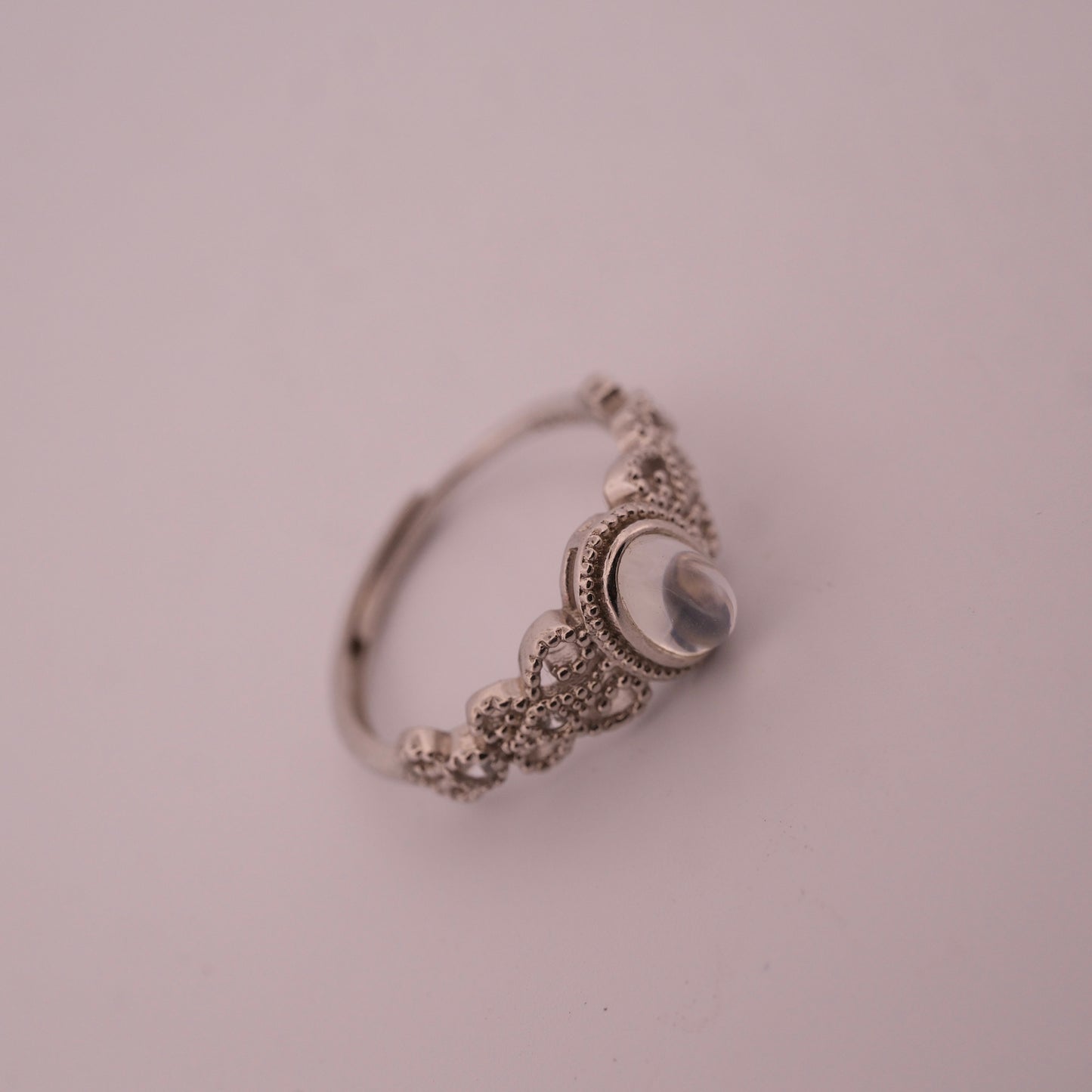 Moonstone S925 Adjustable Ring