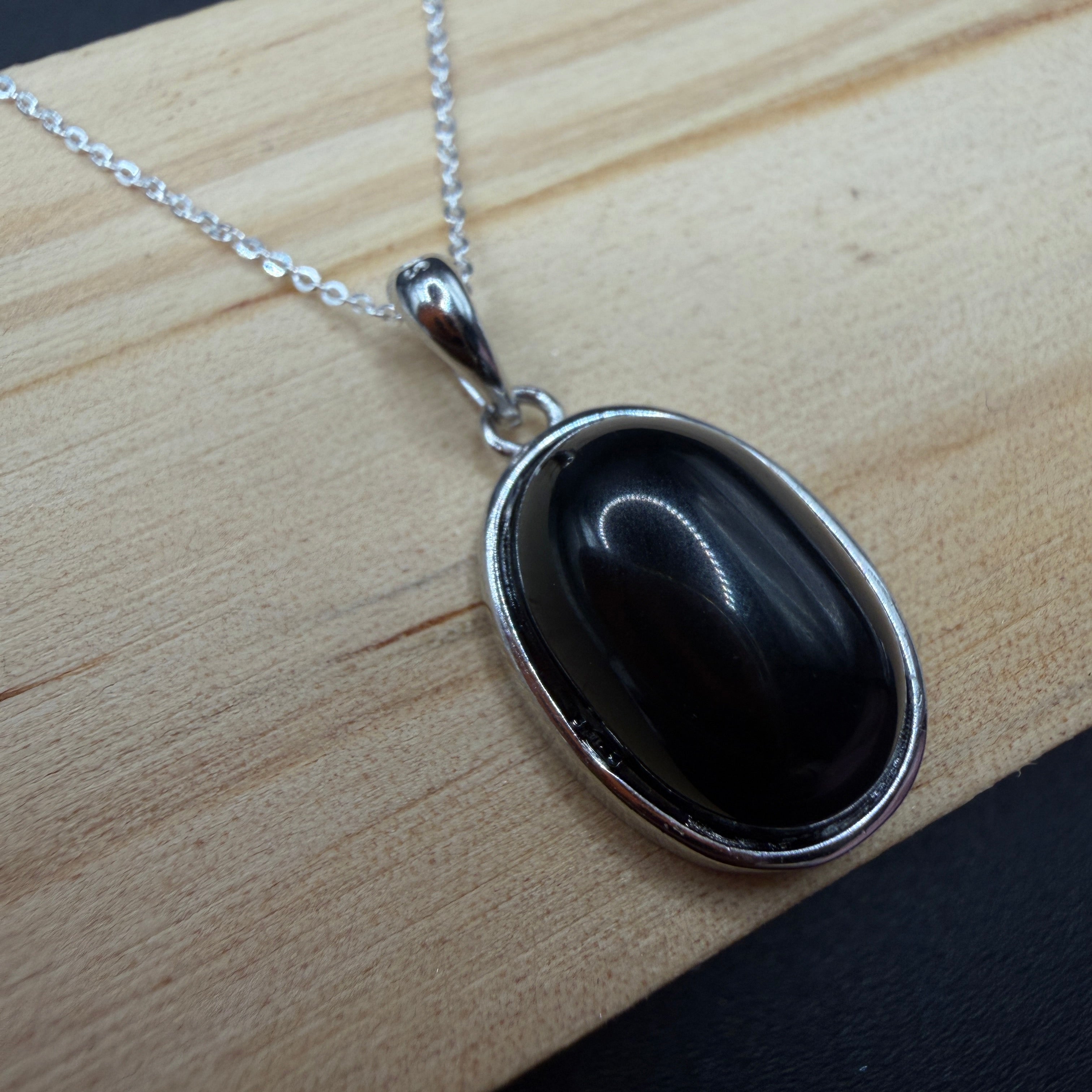Obsidian S925 Necklace