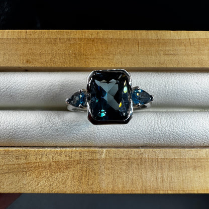 High Grade Topaz S925 Certified Adjustable Ring
