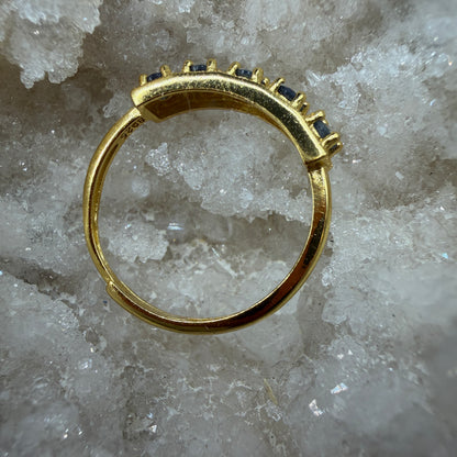 Sapphire S925 Adjustable Ring