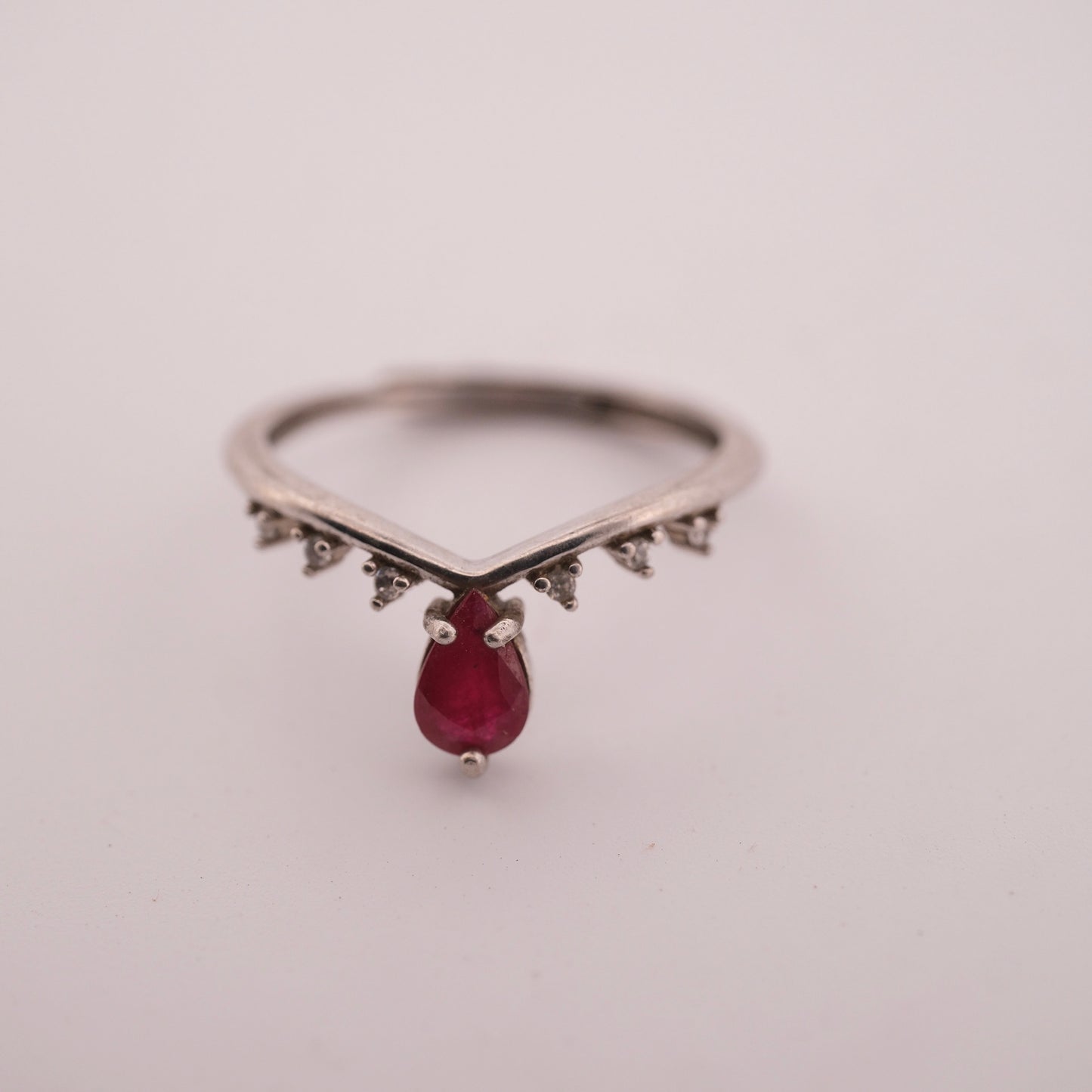 Ruby S925 Adjustable Ring