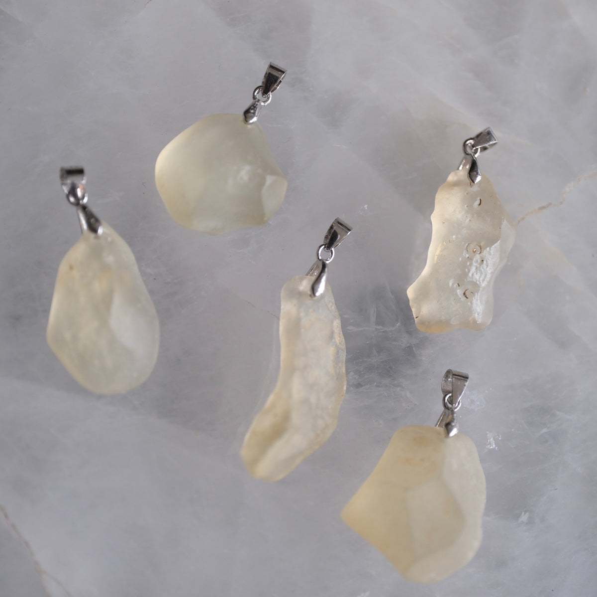 Libyan Desert Glass Raw S925 Necklace