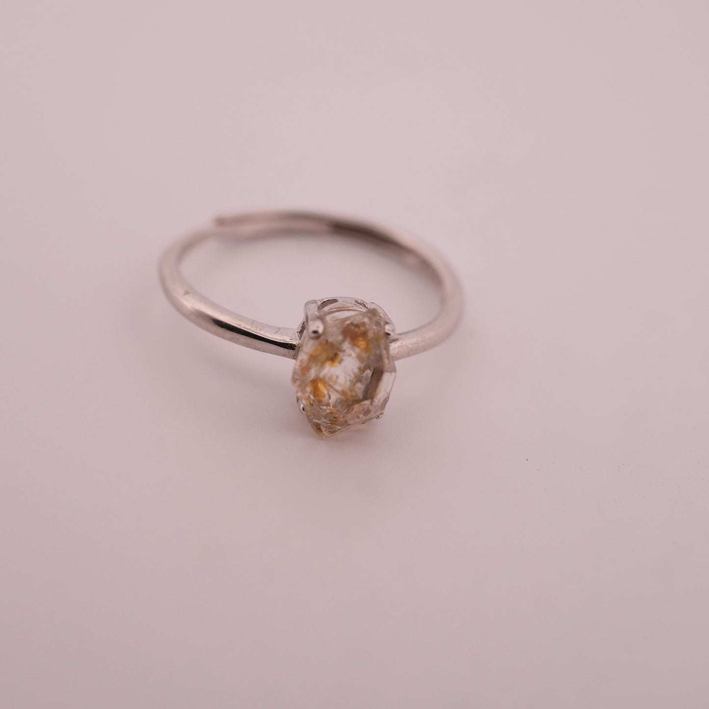 Herkimer Diamond S925 Adjustable Ring