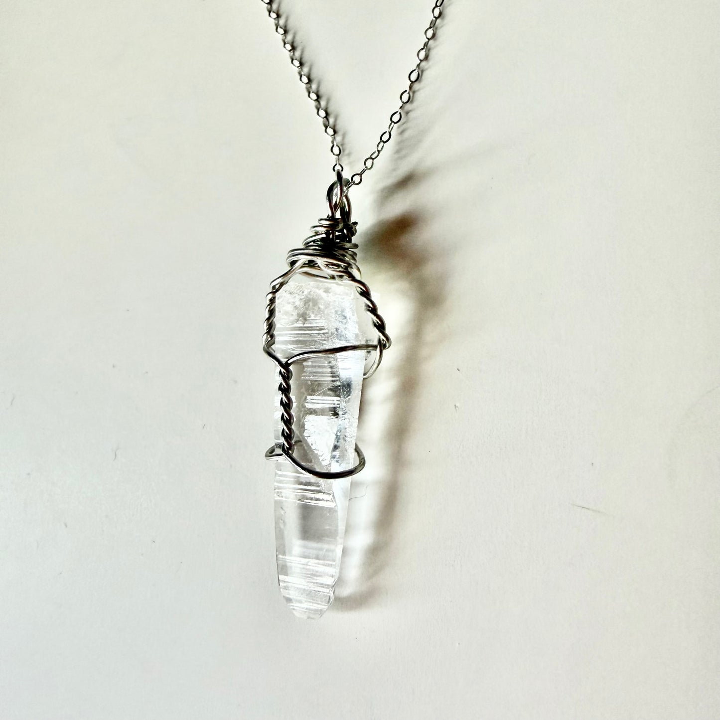 Colombian Lemurian Quartz S925 Handmade Necklace
