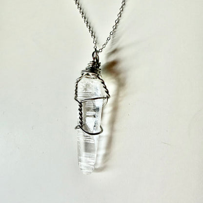 Colombian Lemurian Quartz S925 Handmade Necklace
