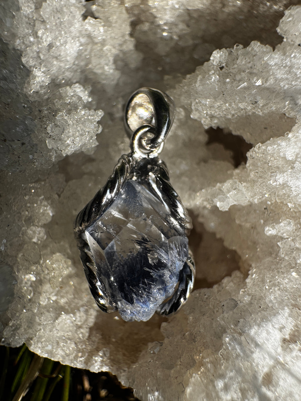 Dumortierite Quartz Necklace