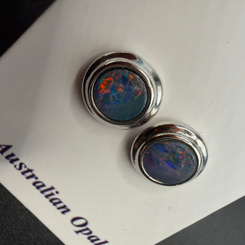 Australian Boulder Opal S925 Earrings