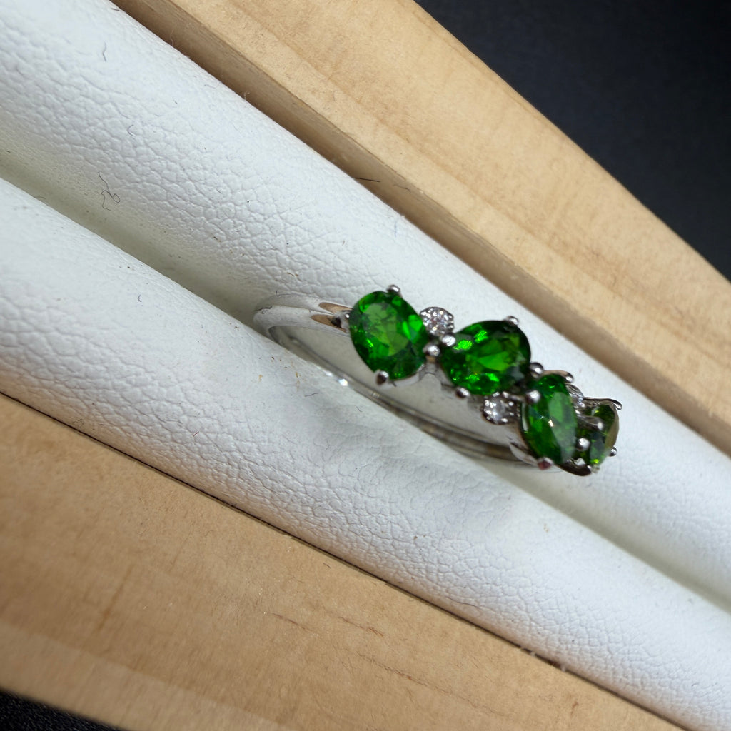 Diopside S925 Adjustable Ring
