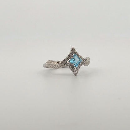 Blue Topaz S925 Adjustable Ring