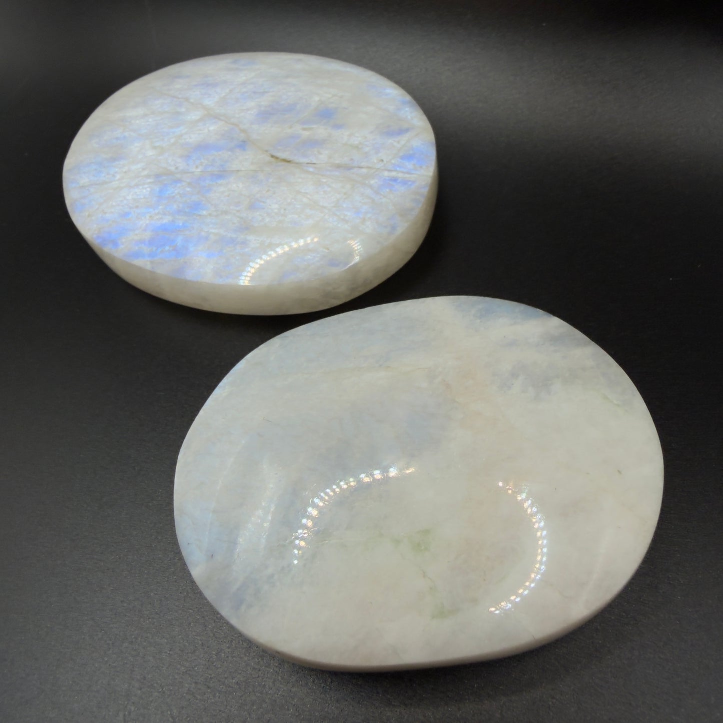 AA Grade Blue Moonstone Large Palm Stone